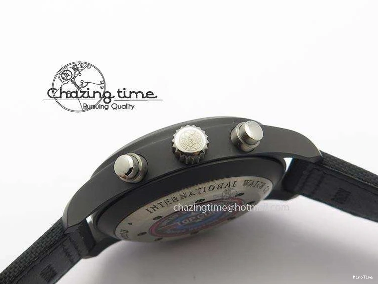 MIROTIME 0812 Pilot Chrono IW388003 Real Ceramic V6F 1:1 Best Edition On Black Nylon Strap A StreetReady 7284